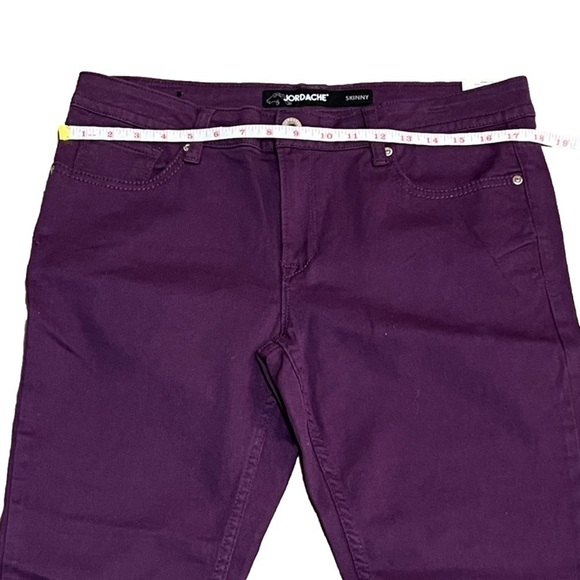 Jordache Skinny Purple Denim Blue Jeans Women Size 12 - Picture 7 of 11